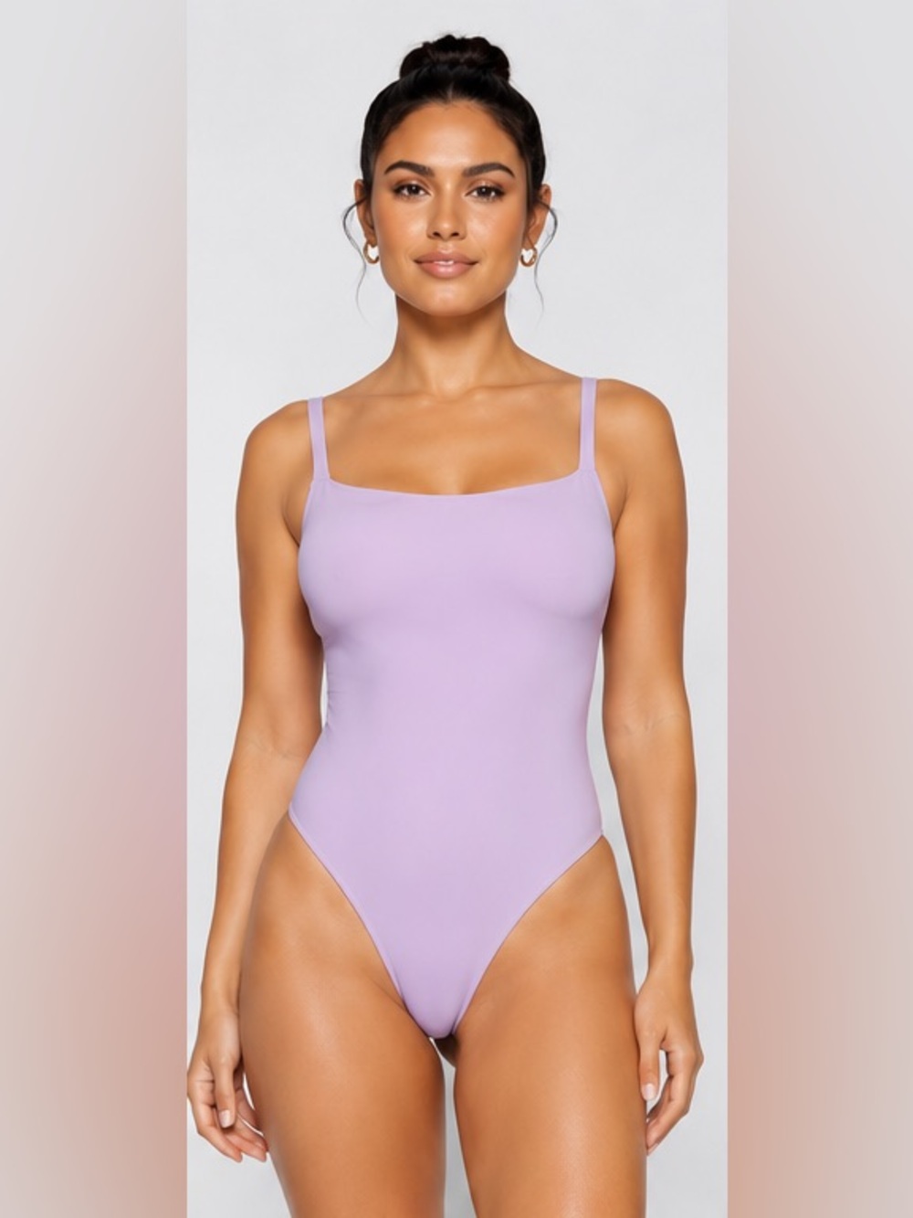 SKIMS Square Neck Bodysuit | Lilac | Size XS